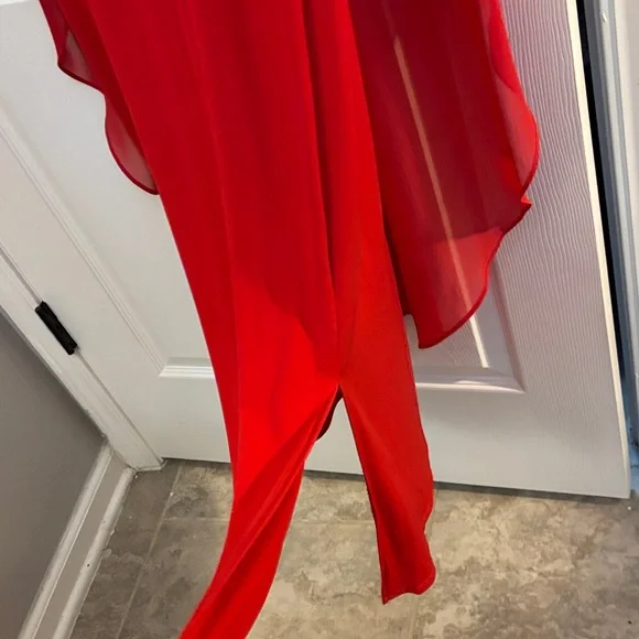 GLAMOUR Elegant Red Women's Maxi Dress - 14 - Picture 7 of 8